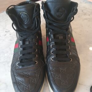 Gucci Guccissima Leather High-Top Sneakers mens 11